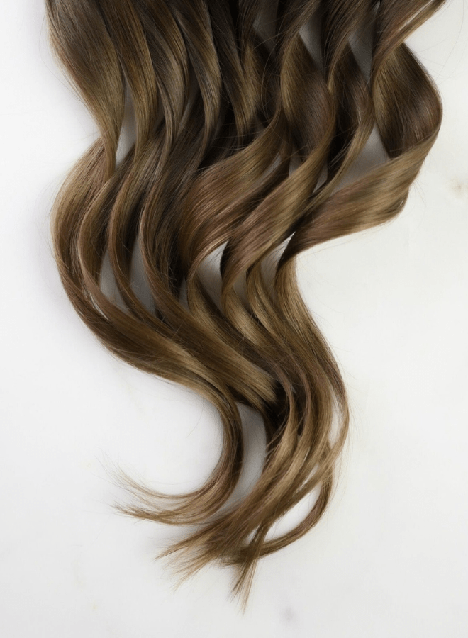 Black and Dark Blonde BALAYAGE CLIP IN HAIR EXTENSION DIVA Number 3 | Back side | Pheme