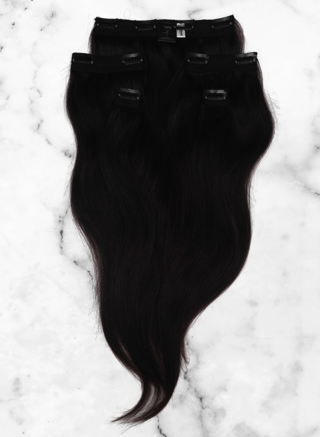 diva clip in hair extension | black | number 5 | Pheme