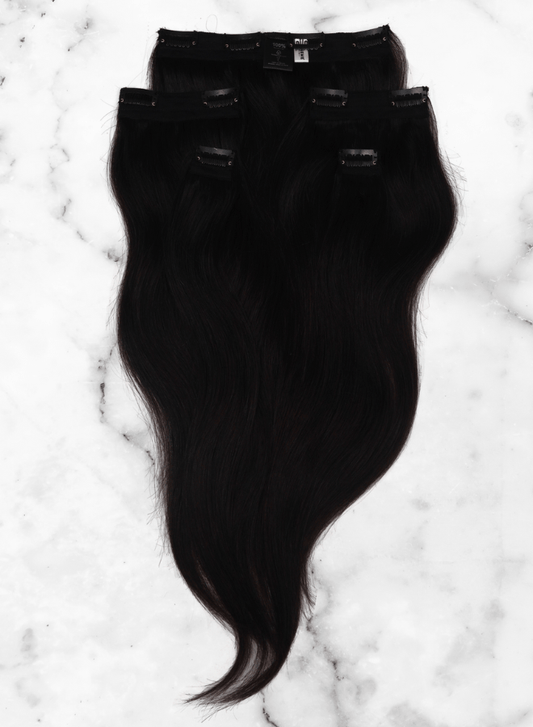 diva clip in hair extension | black | number 5 | Pheme