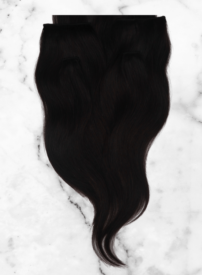 diva clip in hair extension | black | number 5 | Pheme