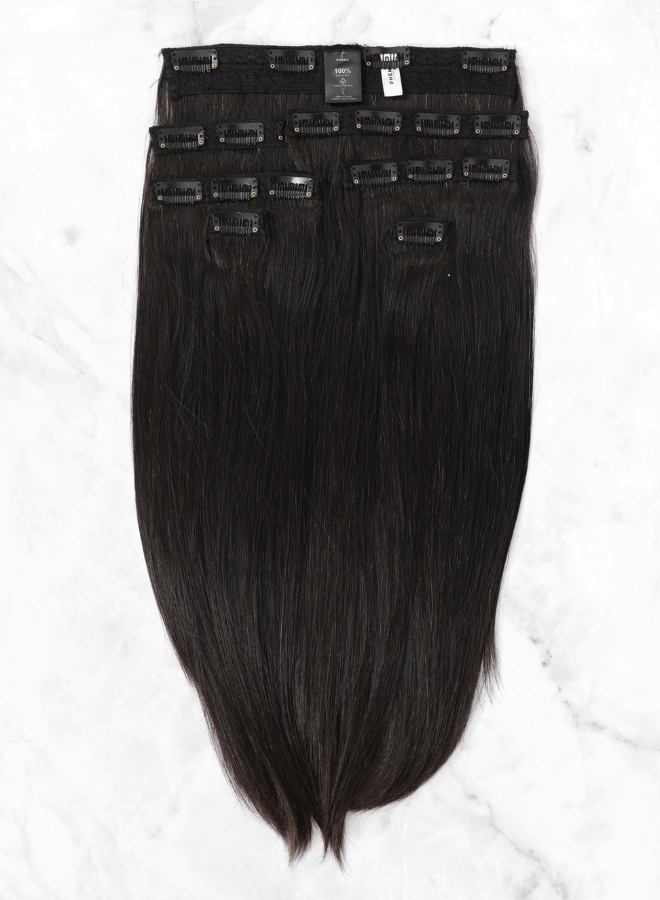 diva clip in hair extension | black | remi elite | number 7 | Pheme