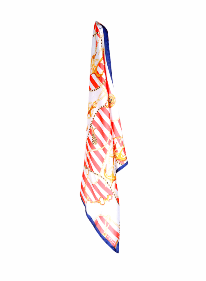 Red pirate scarf | white and red | hung on hanger| pheme