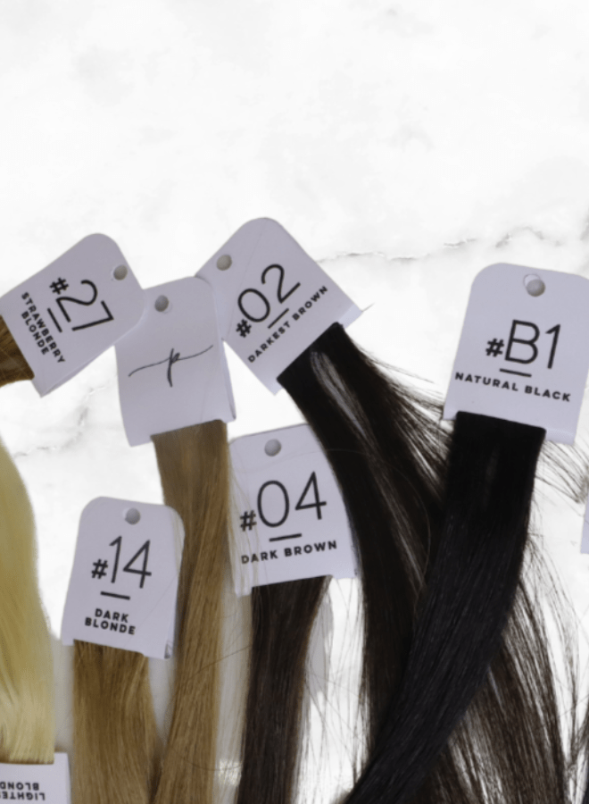 swatch | black | dark brown | darkest brown | golden blonde | auburn