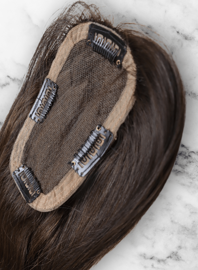 Topper lace base | darkest brown | 1 to 4 inch | pheme