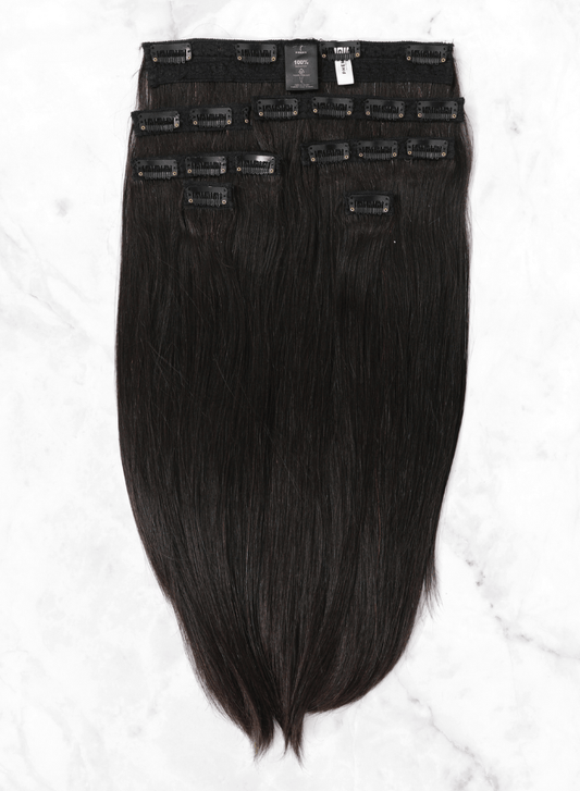 diva clip in hair extension | black | remi elite | number 7 | Pheme 