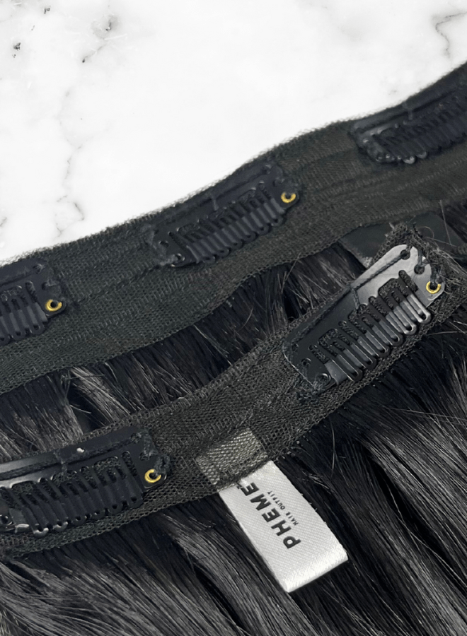 diva clip in hair extension | black | remi elite | number 7 | Pheme 