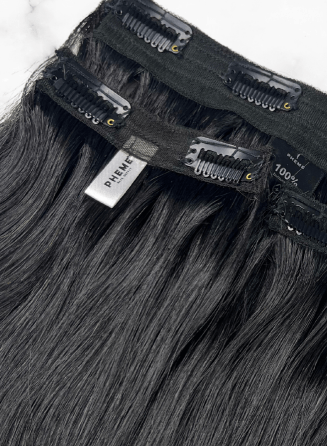 diva clip in hair extension | black | remi elite | number 7 | Pheme 