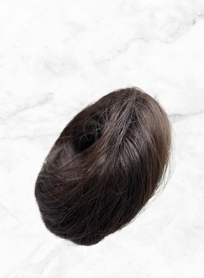 Hair Bun Scrunchie | 100% Human Hair | darkest brown | Pheme